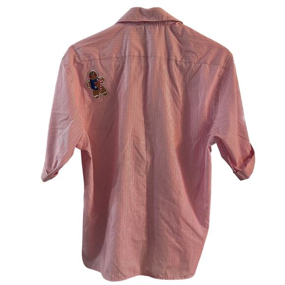 LasOlas Women's Vintage S/S Buttonup Shirt Striped Gingerbread Size Small - Picture 8 of 9